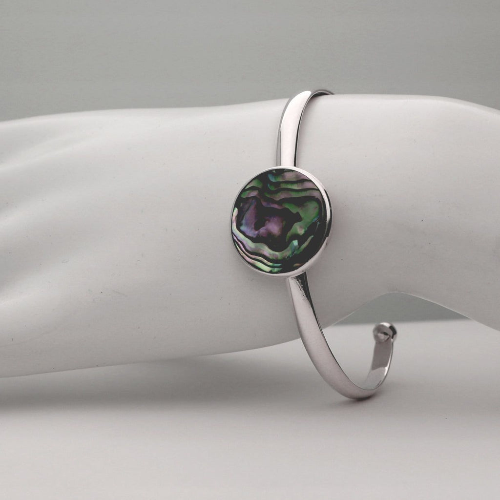 Silver Abalone Shell Cuff 