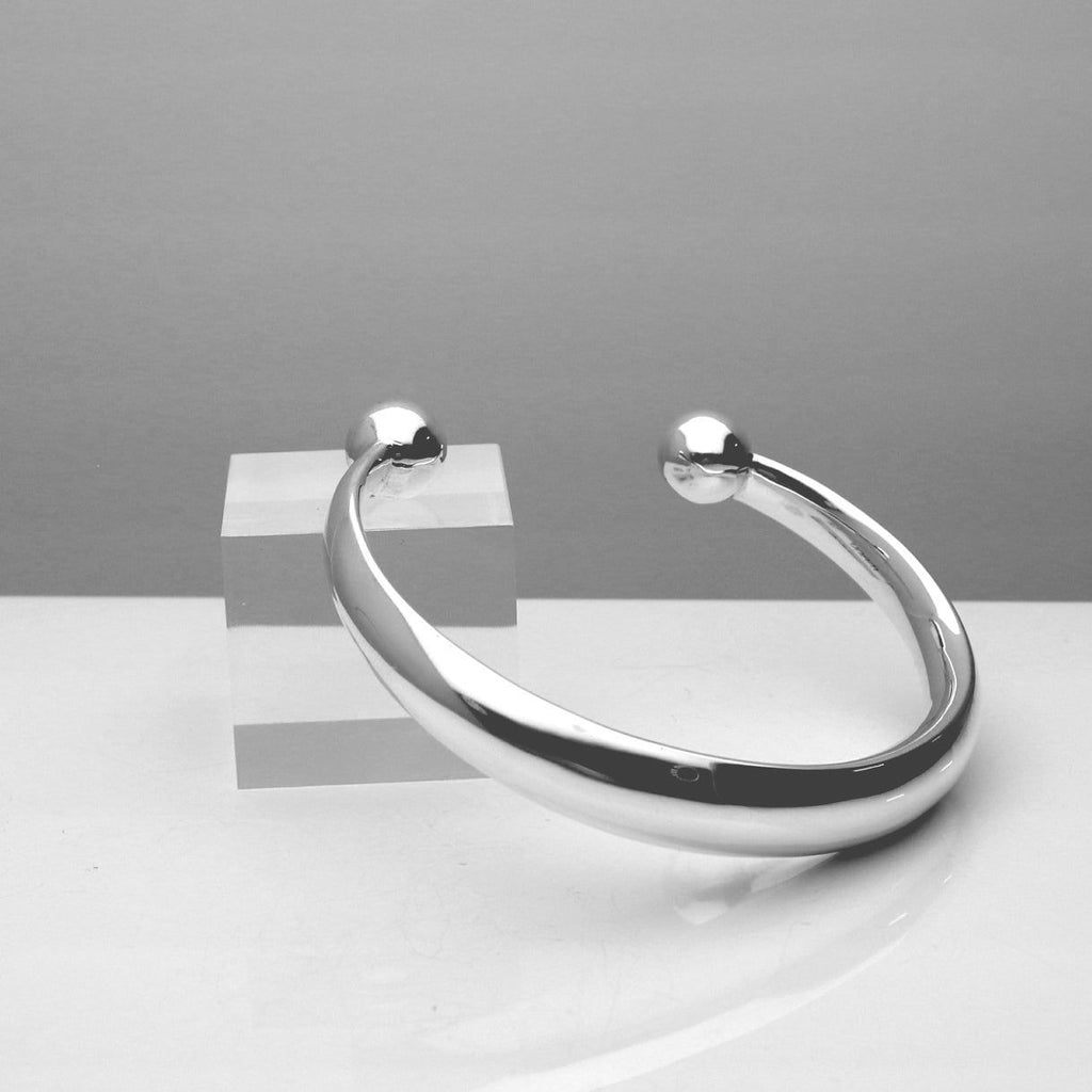 Silver Ball Cuff Bangle 