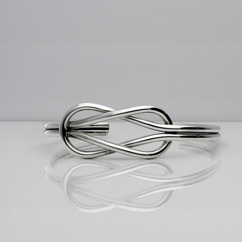 Silver Knot Cuff Bangle 