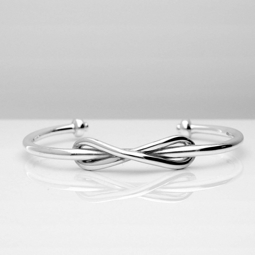 Silver Knot Cuff Bangle 