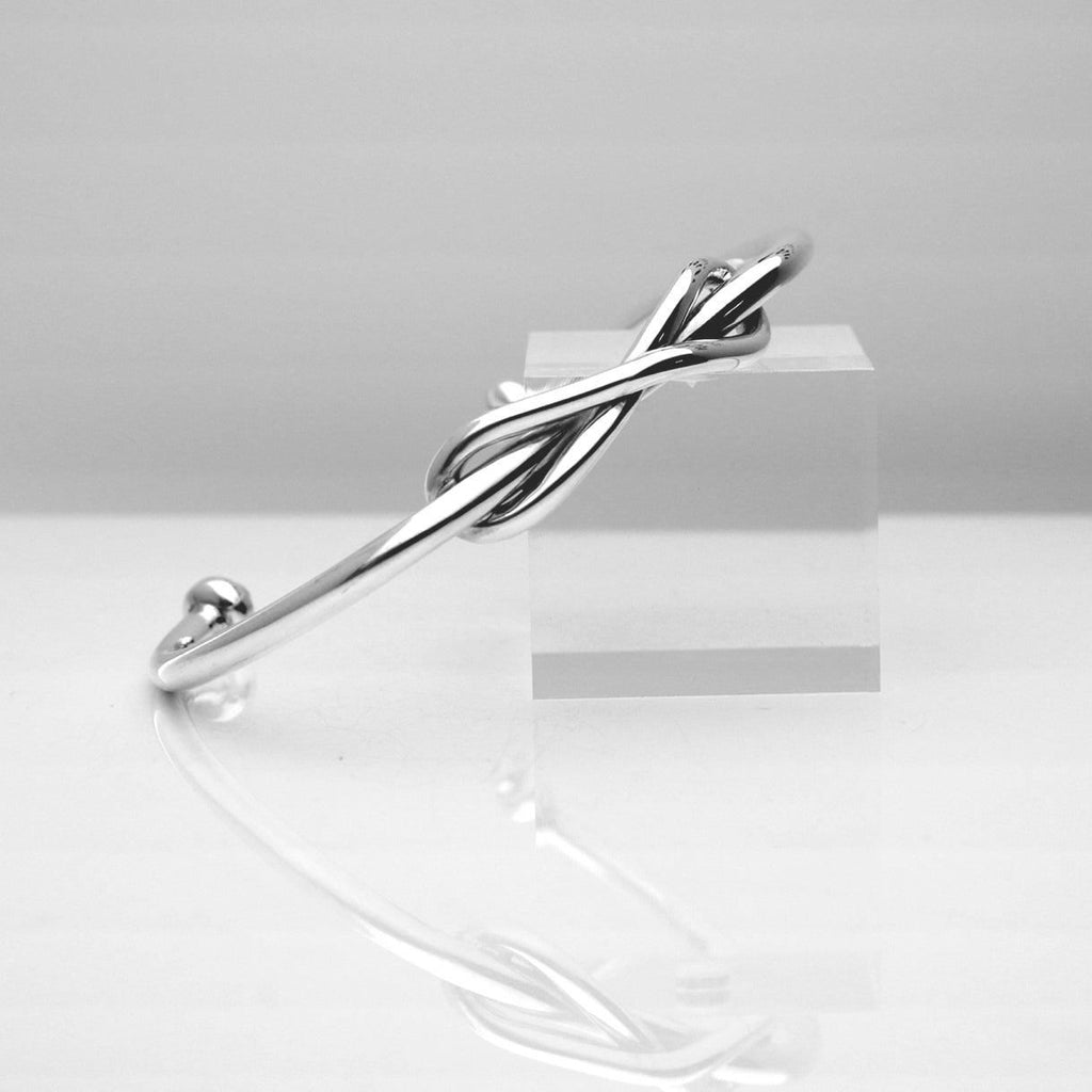 Silver Knot Cuff Bangle 