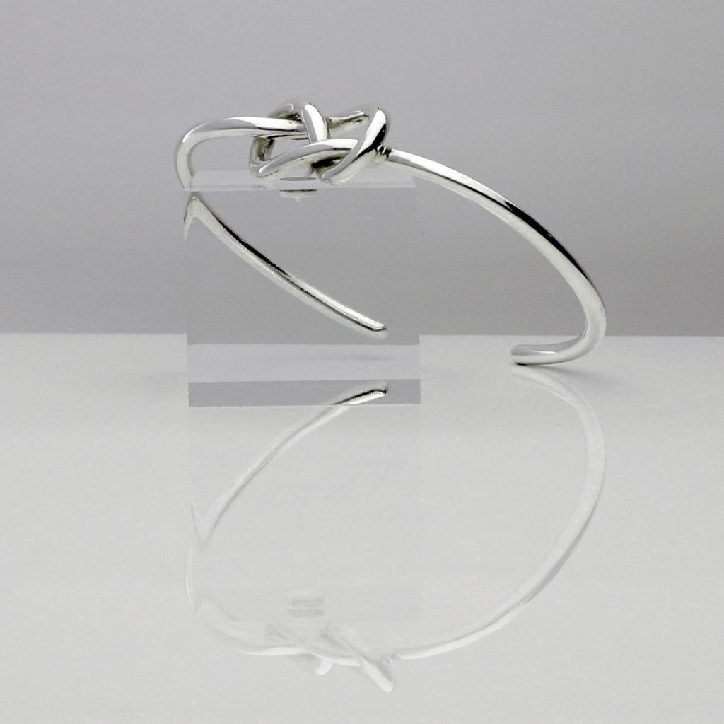 Silver Knot Cuff Bangle 