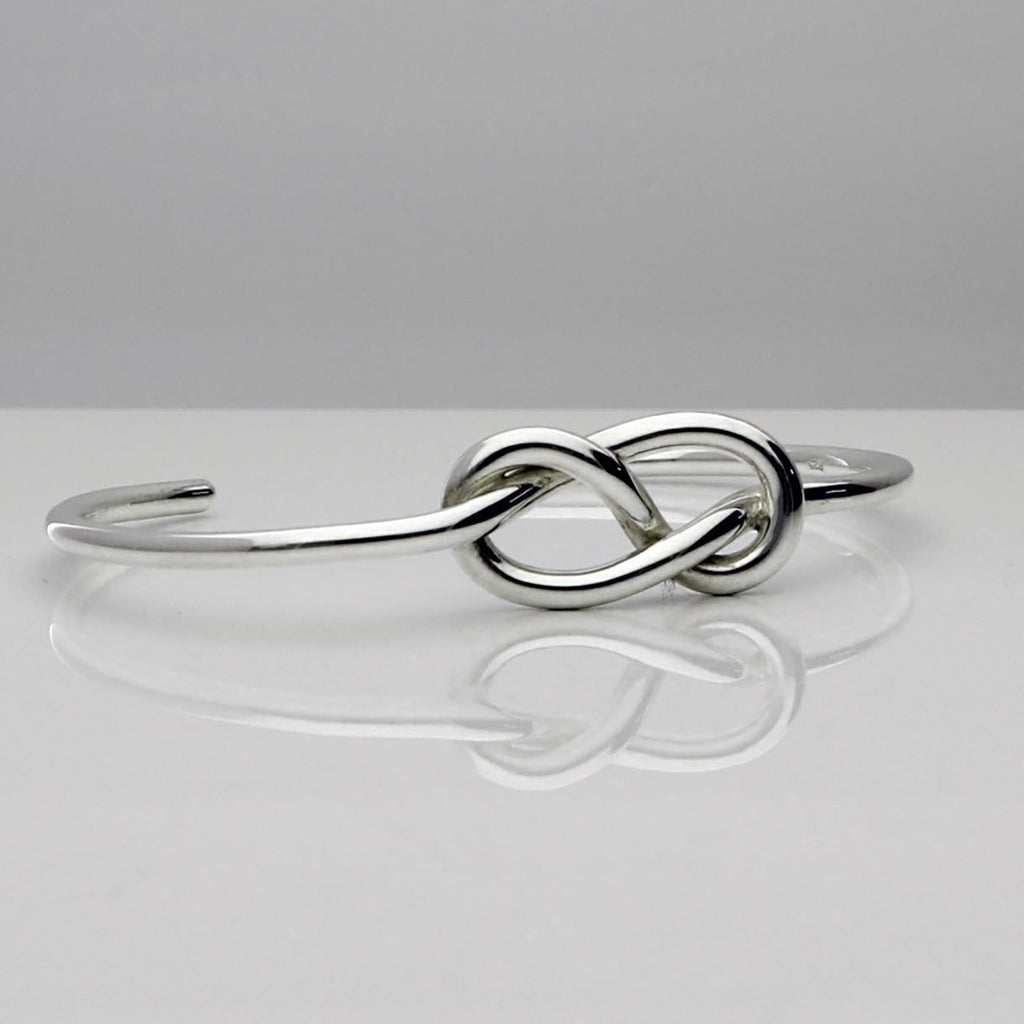 Silver Knot Cuff Bangle 