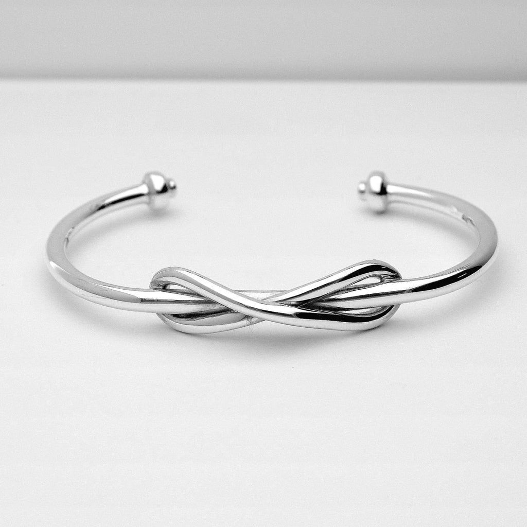 Silver Knot Cuff Bangle 