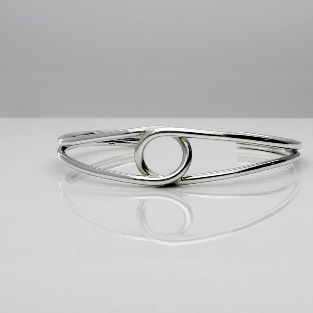 Silver Loop Cuff Bangle 