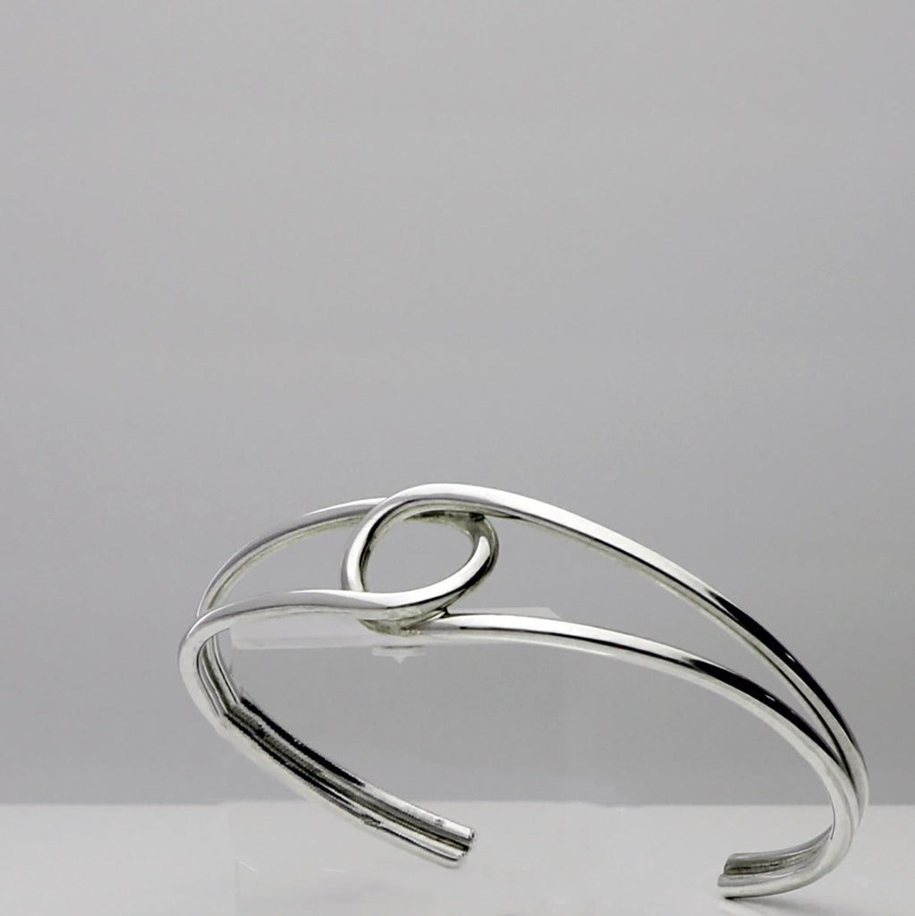 Silver Loop Cuff Bangle 