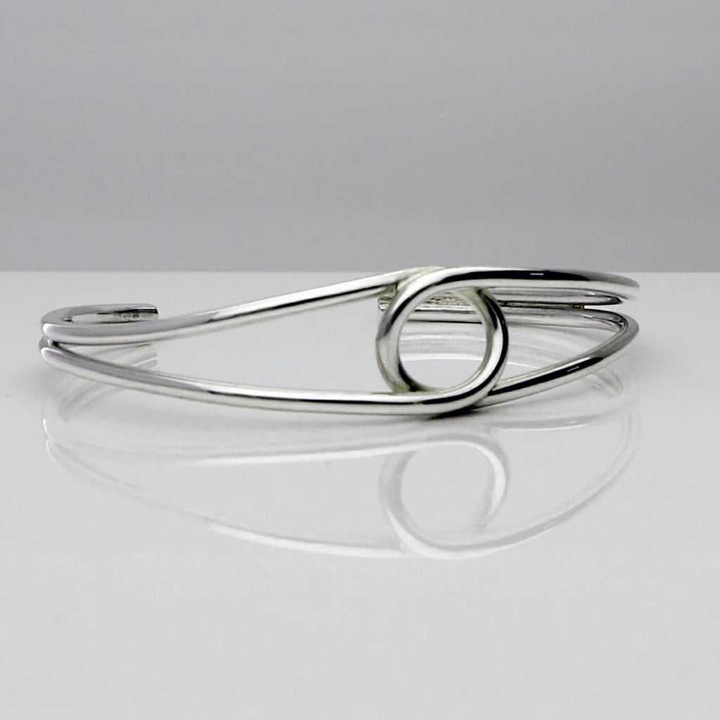 Silver Loop Cuff Bangle 