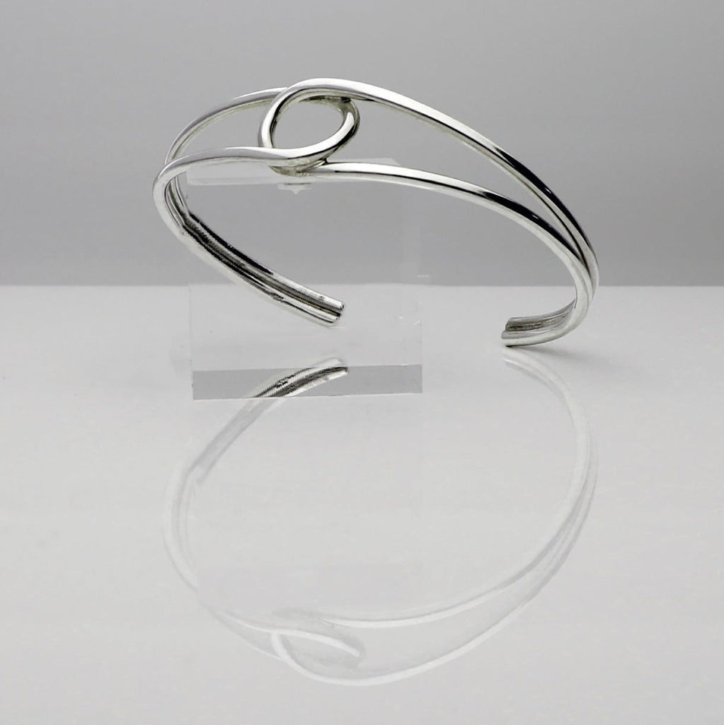 Silver Loop Cuff Bangle 