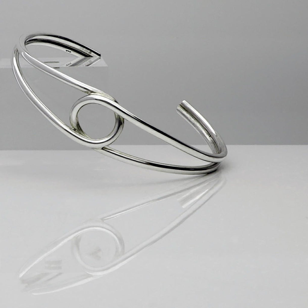 Silver Loop Cuff Bangle 