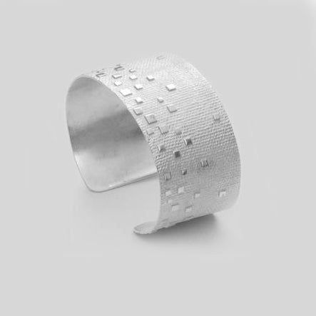 Silver Square Bangle 