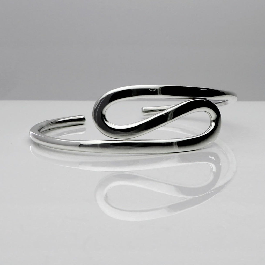 Silver Swirl Cuff Bangle 