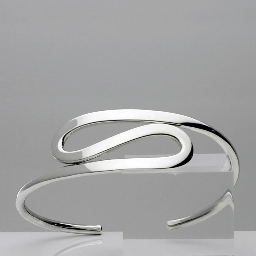 Silver Swirl Cuff Bangle 