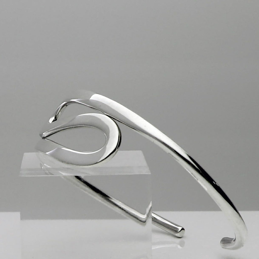 Silver Swirl Cuff Bangle 