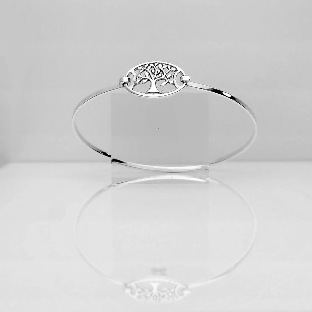 Silver Tree of Life Bangle 