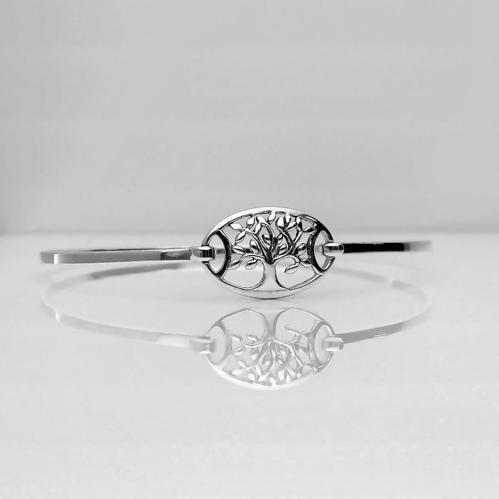 Silver Tree of Life Bangle 