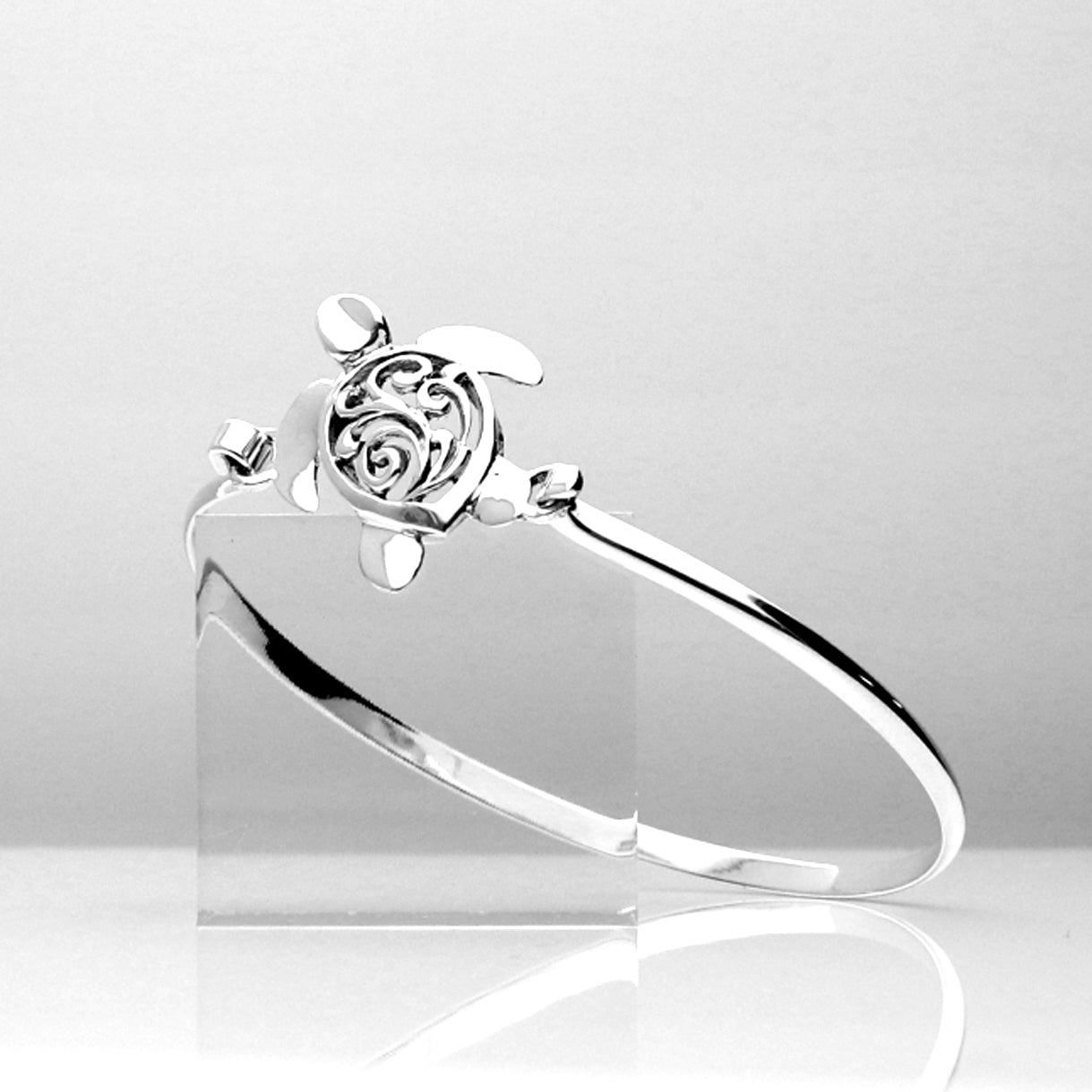 Turtle Bangle Silver Turtle Bangle – Blue Wing Gallery