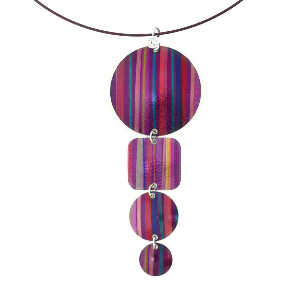 Stripes Circle Necklace 