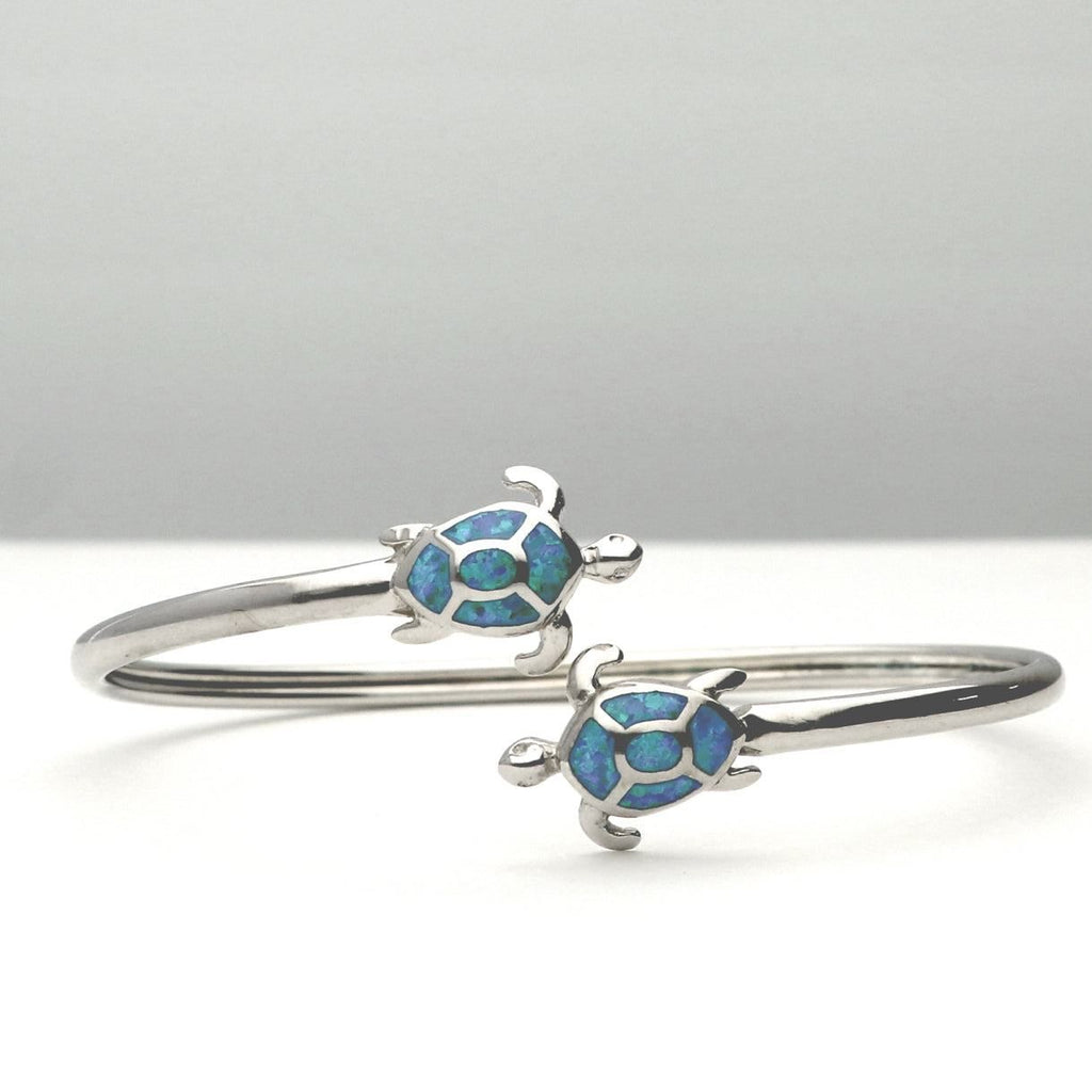 Turtle Silver F/Opal Bangle 