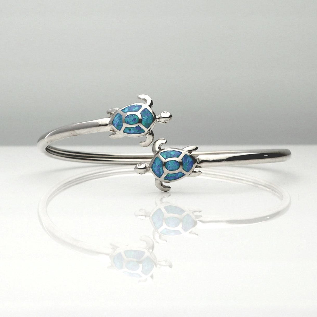 Turtle Silver F/Opal Bangle 