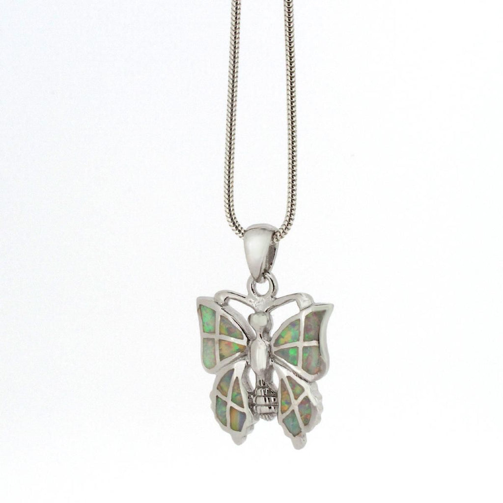 White Butterfly Pendant 