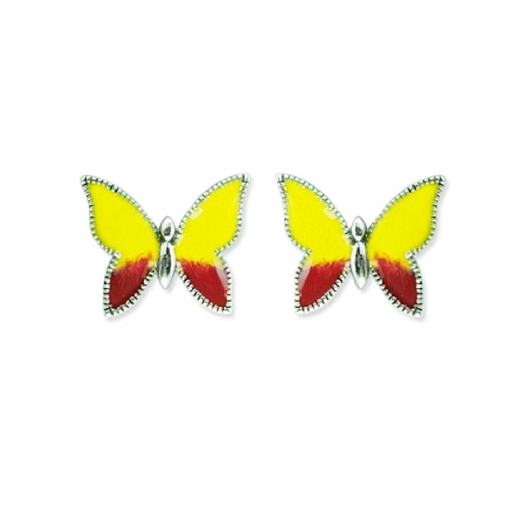 Yellow Butterfly Studs 