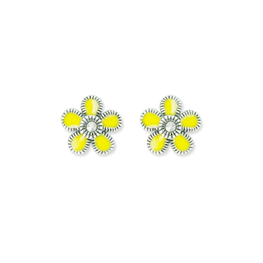 Yellow Marcasite Studs 